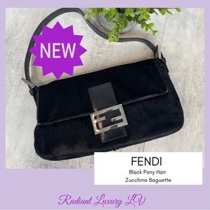 🖤 Fendi Pony Hair Zucchino Baguette 🖤